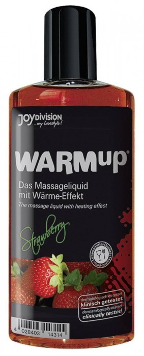 Разогревающее масло WARMup Strawberry - 150 мл. - Joy Division - купить с доставкой в Пушкино