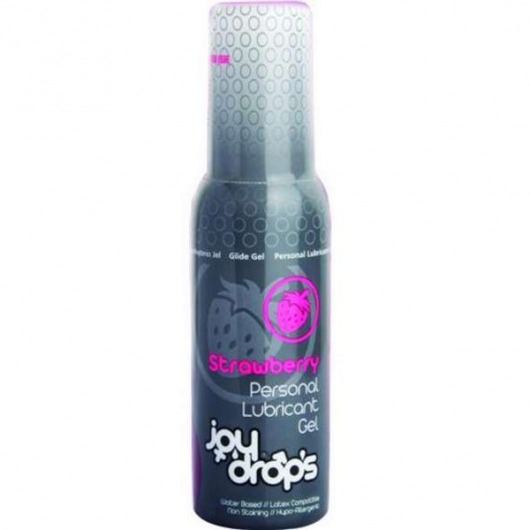 Смазка на водной основе со вкусом клубники JoyDrops Strawberry - 100 мл. - JoyDrops - купить с доставкой в Пушкино