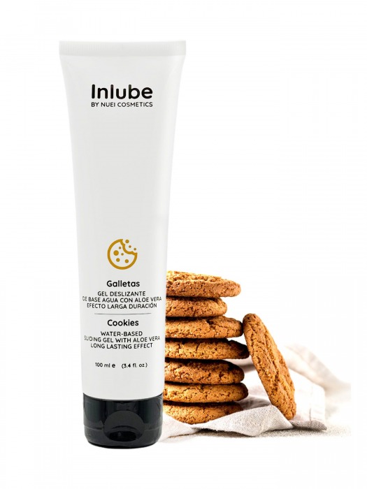 Лубрикант на водной основе Nuei Inlube с алоэ вера и ароматом печенья - 100 мл. - Nuei cosmetics - купить с доставкой в Пушкино