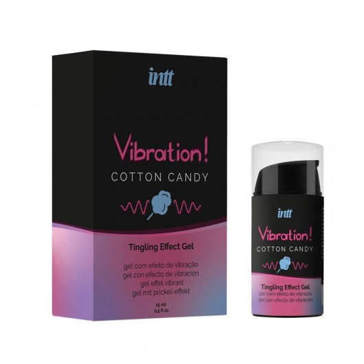 Жидкий вибратор Vibration Cotton Candy с ароматом сахарной ваты - 15 мл. - INTT - купить с доставкой в Пушкино