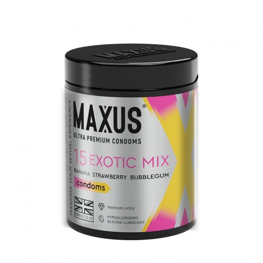 Цветные ароматизированные презервативы MAXUS Exotic Mix - 15 шт. - Maxus - купить с доставкой в Пушкино
