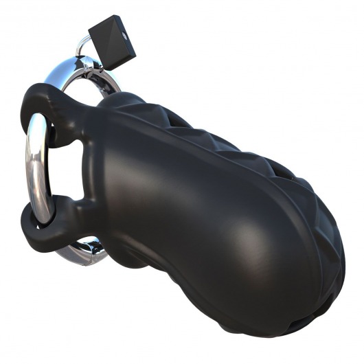 Черный замок верности Extreme Silicone Cock Blocker - Pipedream - купить с доставкой в Пушкино