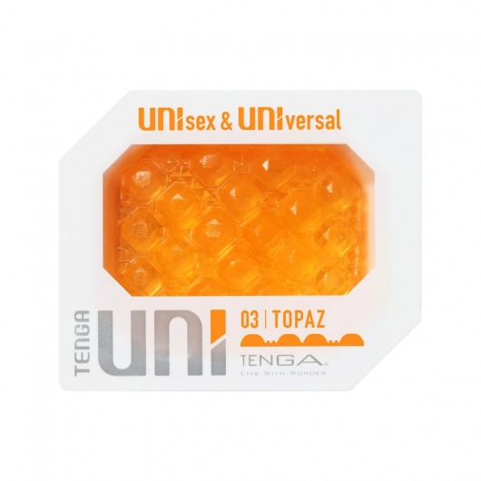 Оранжевый мастурбатор-стимулятор Tenga Uni Topaz - Tenga - в Пушкино купить с доставкой