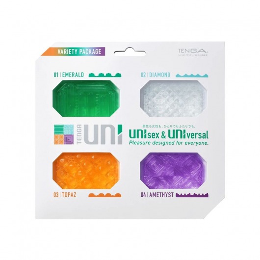 Набор из 4 мастурбаторов-стимуляторов Tenga Uni Variety Pack - Tenga - в Пушкино купить с доставкой