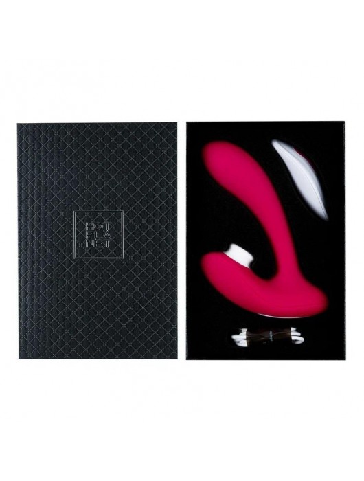 Бордовый вибратор для точки G с вакуум-волновой стимуляцией клитора Venus - HOT planet