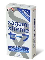 Презервативы Sagami Xtreme Ultrasafe с двойным количеством смазки - 10 шт. - Sagami - купить с доставкой в Пушкино