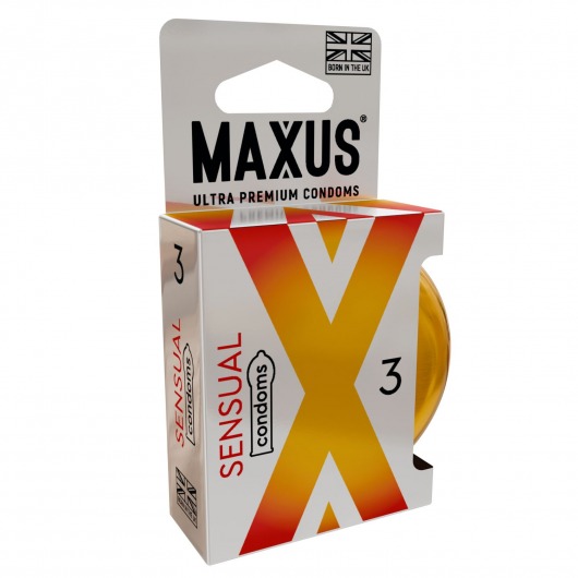 Презервативы анатомической формы Maxus Sensual - 3 шт. - Maxus - купить с доставкой в Пушкино