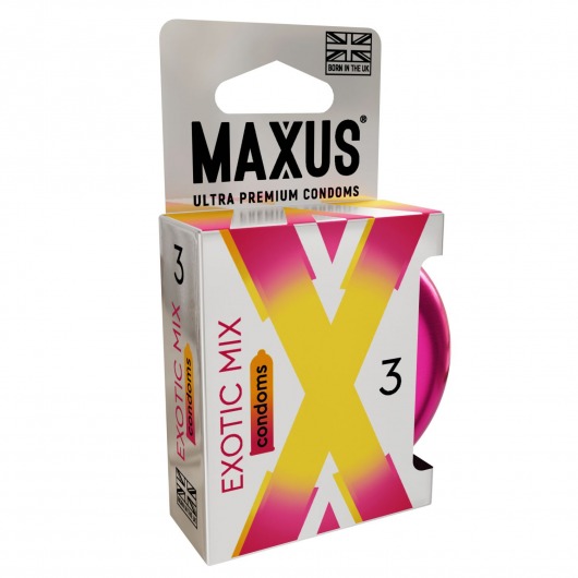 Ароматизированные презервативы Maxus Exotic Mix - 3 шт. - Maxus - купить с доставкой в Пушкино