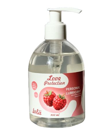Лубрикант на водной основе Love Protection Raspberry с ароматом малины - 300 мл. - Lola Games - купить с доставкой в Пушкино