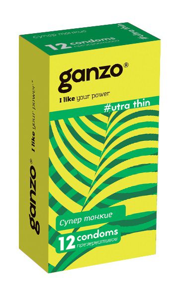 Ультратонкие презервативы Ganzo Ultra thin - 12 шт. - Ganzo - купить с доставкой в Пушкино