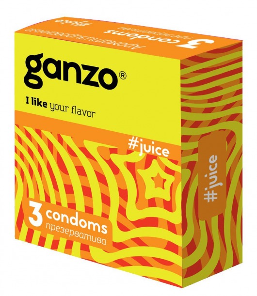 Ароматизированные презервативы Ganzo Juice - 3 шт. - Ganzo - купить с доставкой в Пушкино