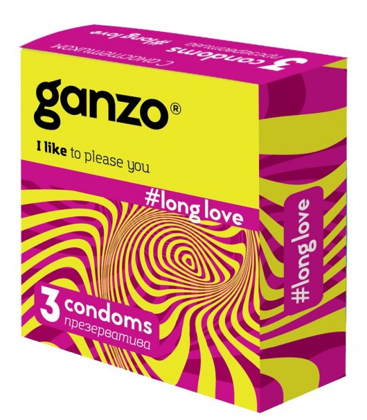 Презервативы с анестетиком для продления удовольствия Ganzo Long Love - 3 шт. - Ganzo - купить с доставкой в Пушкино