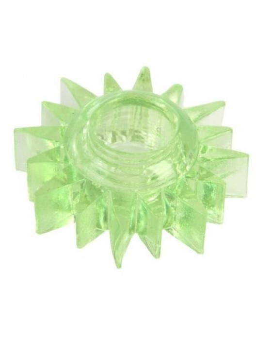 Зеленое эрекционное кольцо-солнце - Toyfa Basic - в Пушкино купить с доставкой