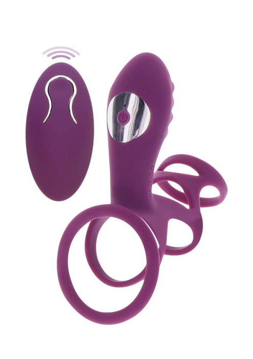 Фиолетовая эрекционная вибронасадка Halo Halo C-Ring Sleeve - Toy Joy - в Пушкино купить с доставкой