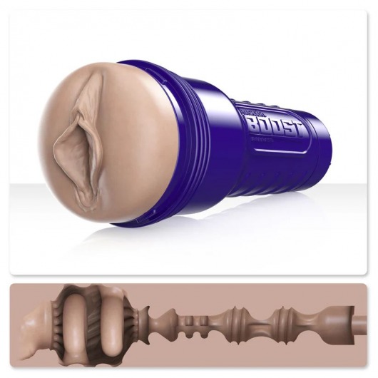 Телесный мастурбатор-вагина Fleshlight Boost Bang - Fleshlight - в Пушкино купить с доставкой