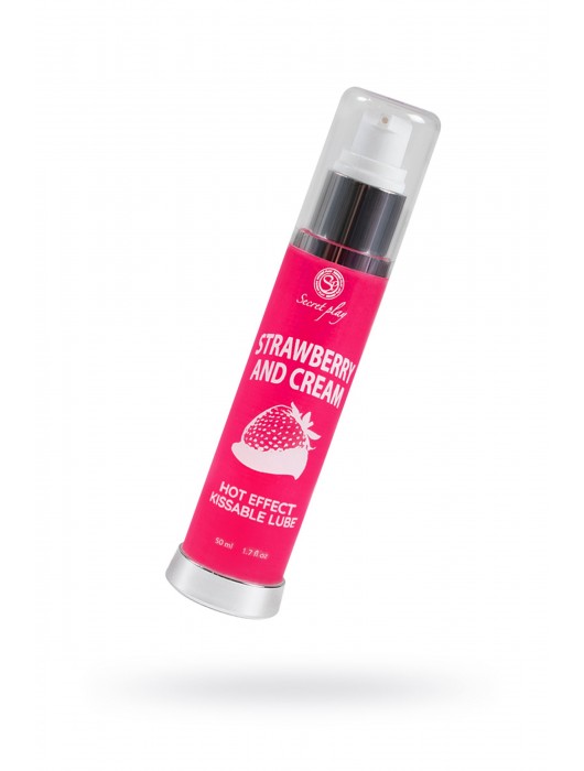 Массажное масло 2-в-1 с разогревающим эффектом и вкусом клубники со сливками - 50 мл. - Secret Play - купить с доставкой в Пушкино