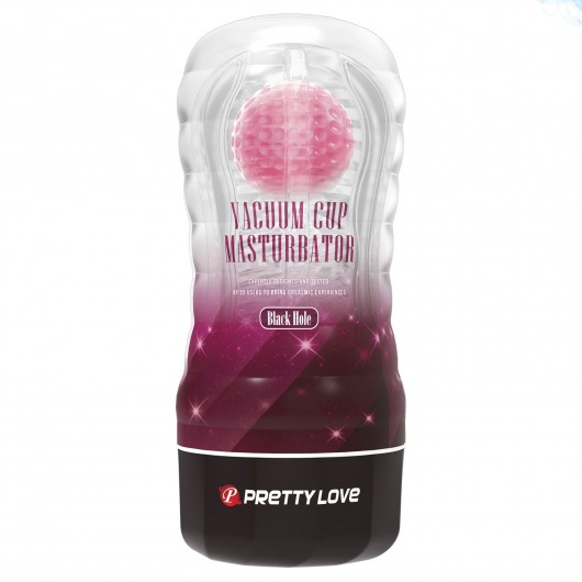 Прозрачный текстурированный мастурбатор Vacuum Cup Masturbator Black Hole - Baile - в Пушкино купить с доставкой