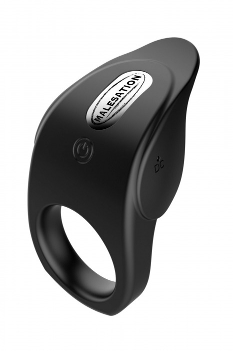Черное эрекционное виброкольцо Vibro Lust Ring - MALESATION - в Пушкино купить с доставкой