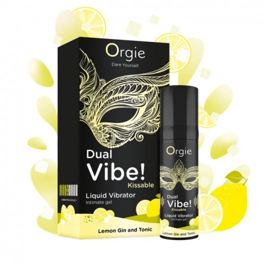 Съедобный жидкий вибратор Dual Vibe! со вкусом лимонного джина с тоником - 15 мл. - ORGIE - купить с доставкой в Пушкино