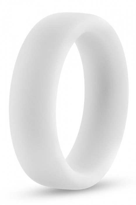 Белое люминесцентное эрекционное кольцо Silicone Glo Cock Ring - Blush Novelties - в Пушкино купить с доставкой