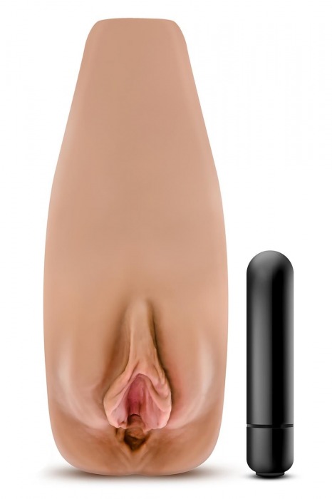Маструбатор-вагина с вибрацией Soft   Wet Renata Realistic Tan Masturbator - Blush Novelties - в Пушкино купить с доставкой