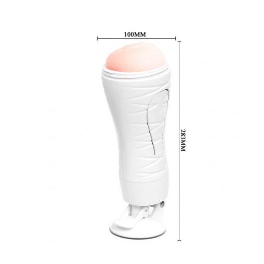 Мастурбатор-вагина Flora White с присоской и 12 режимами вибрации - Baile - в Пушкино купить с доставкой