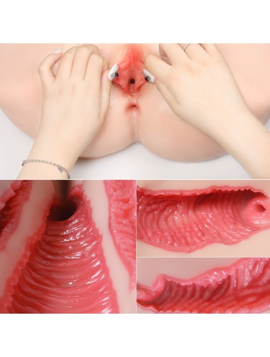 Мастурбатор-полуторс с двойным слоем материала Vanilla Onahole Real Vagina - KOKOS - в Пушкино купить с доставкой