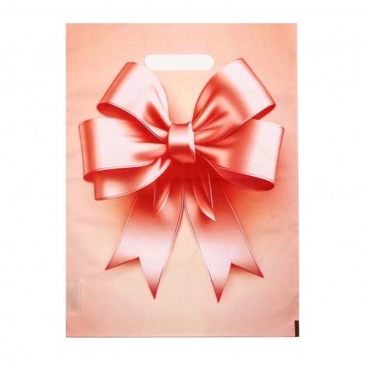 Пакет с принтом в виде банта с вырубной ручкой (30х40 см) - Сима-Ленд - купить с доставкой в Пушкино