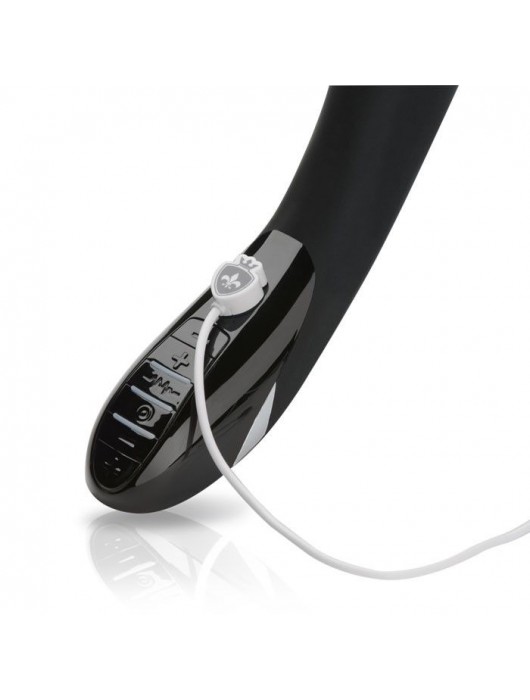 Вибратор с электростимуляцией Sizzling Simon Black Edition - 27 см. - MyStim - купить с доставкой в Пушкино