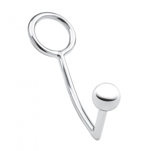 Кольцо на пенис с анальным стимулятором Stainless Steel Anal Hook   Cock Ring - BlueLine - в Пушкино купить с доставкой