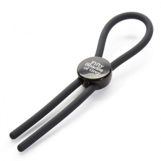 Тёмно-серое эрекционное кольцо с зажимом Again and Again Adjustable Cock Ring - Fifty Shades of Grey - в Пушкино купить с доставкой