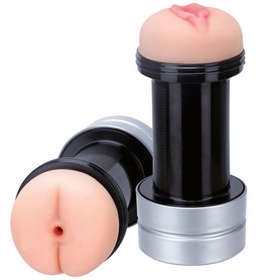 Мастурбатор 2-в-1 REALSTUFF 2 IN 1 HUMMER ANUS   VAGINA: вагина и анус - Dream Toys - в Пушкино купить с доставкой
