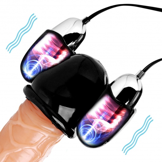 Черная стимулирующая насадка для головки полового члена Multi Speed Vibrating Penis Head Teaser - XR Brands - в Пушкино купить с доставкой