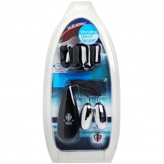 Черная стимулирующая насадка для головки полового члена Multi Speed Vibrating Penis Head Teaser - XR Brands - в Пушкино купить с доставкой