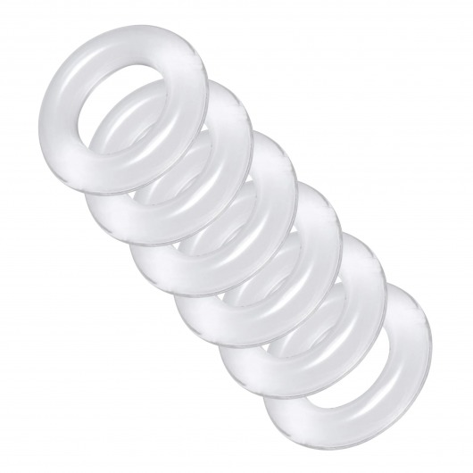 Комплект из 6 прозрачных эрекционных колец Ring Master Custom Ball Stretcher Kit - XR Brands - в Пушкино купить с доставкой