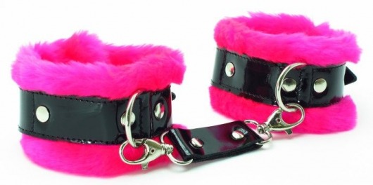 Розовые наручники с мехом BDSM Light - БДСМ Арсенал - купить с доставкой в Пушкино