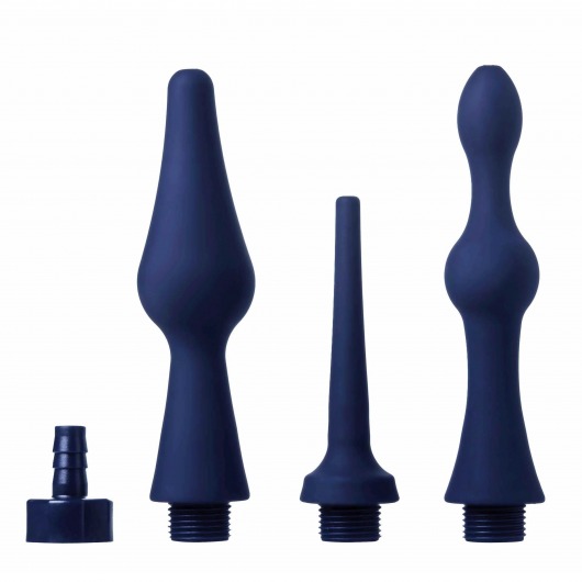 Набор из 3 универсальных насадок для анального душа Universal 3 Piece Silicone Enema Attachment Set - XR Brands - купить с доставкой в Пушкино