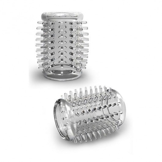Прозрачная насадка с шипами STAY HARD COCK SLEEVE 01 CLEAR - Blush Novelties - в Пушкино купить с доставкой