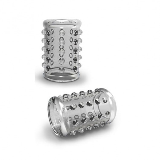 Прозрачная насадка на пенис с шишечками STAY HARD COCK SLEEVE 02 CLEAR - Blush Novelties - в Пушкино купить с доставкой