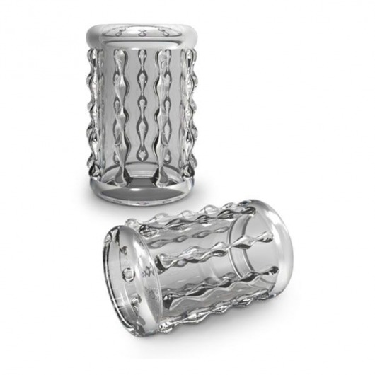 Прозрачная насадка с бороздками STAY HARD COCK SLEEVE 04 CLEAR - Blush Novelties - в Пушкино купить с доставкой