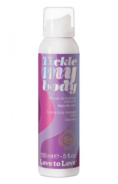 Массажная хрустящая пенка Tickle My Body Coconut с ароматом кокоса - 150 мл. - Love to Love - купить с доставкой в Пушкино
