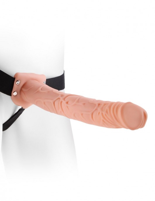 Фаллопротез телесного цвета Hollow Strap-On - 29 см. - Pipedream - купить с доставкой в Пушкино