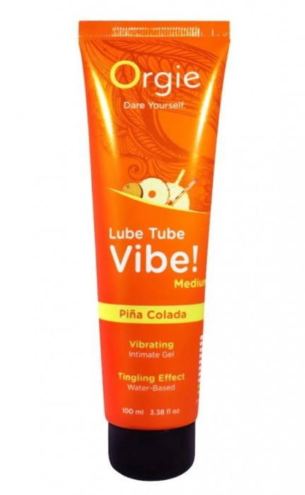 Гель с эффектом вибрации Lube Tube Vibe Medium Pina Colada - 100 мл. - ORGIE - купить с доставкой в Пушкино