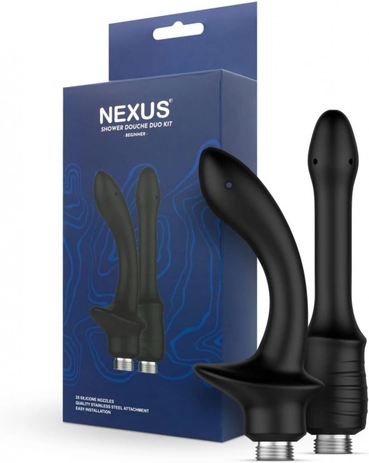 Набор из 2 насадок для анального душа Shower Douche Duo Kit Beginner - Nexus Range - купить с доставкой в Пушкино