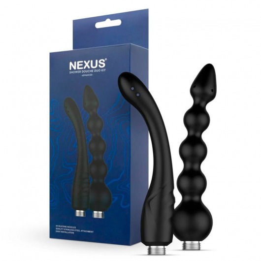 Набор из 2 насадок для анального душа Shower Douche Duo Kit - Nexus Range - купить с доставкой в Пушкино