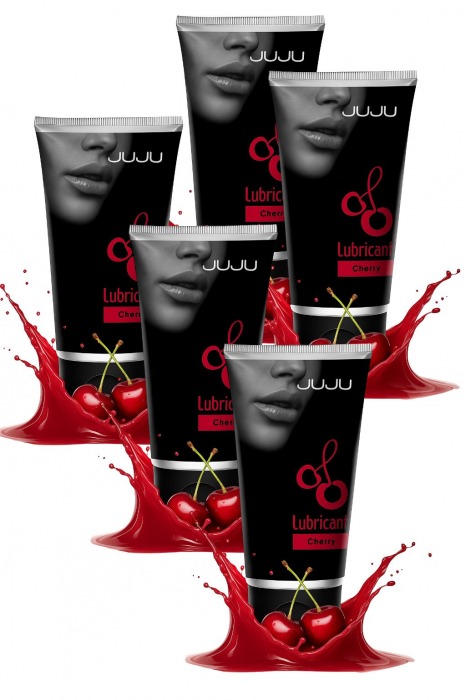 Набор из 5 съедобных лубрикантов JUJU со вкусом вишни - JuJu - купить с доставкой в Пушкино