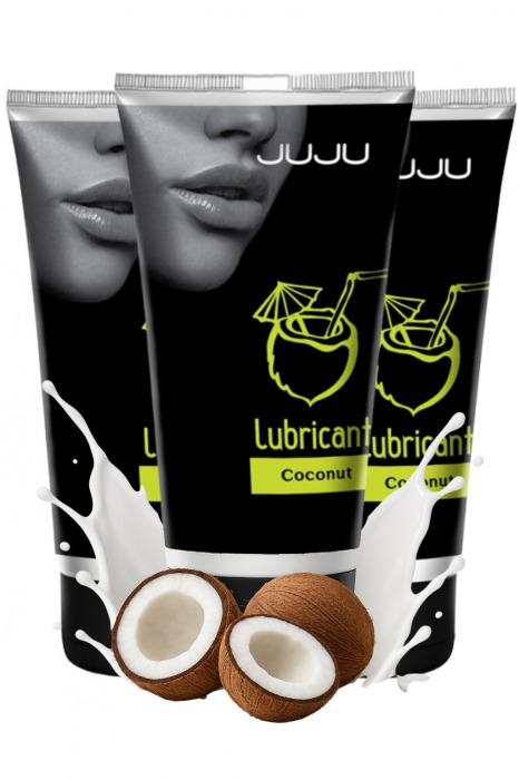 Набор из 3 съедобных лубрикантов JUJU со вкусом кокоса - JuJu - купить с доставкой в Пушкино