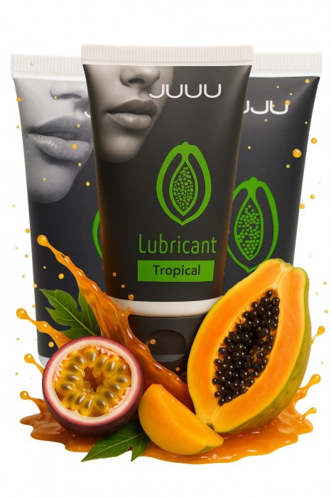 Набор из 3 съедобных лубрикантов JUJU со вкусом тропических фруктов - JuJu - купить с доставкой в Пушкино