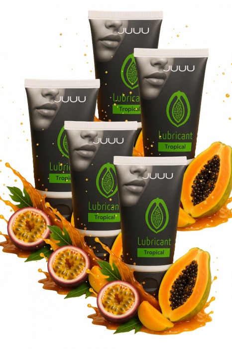 Набор из 5 съедобных лубрикантов JUJU со вкусом тропических фруктов - JuJu - купить с доставкой в Пушкино