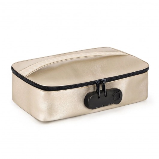 Золотистая сумочка для хранения игрушек Discreet Box - Dorcel - купить с доставкой в Пушкино